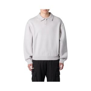 MNML Men's Long Sleeve Light Gray Polo Sweater NWT Size XL